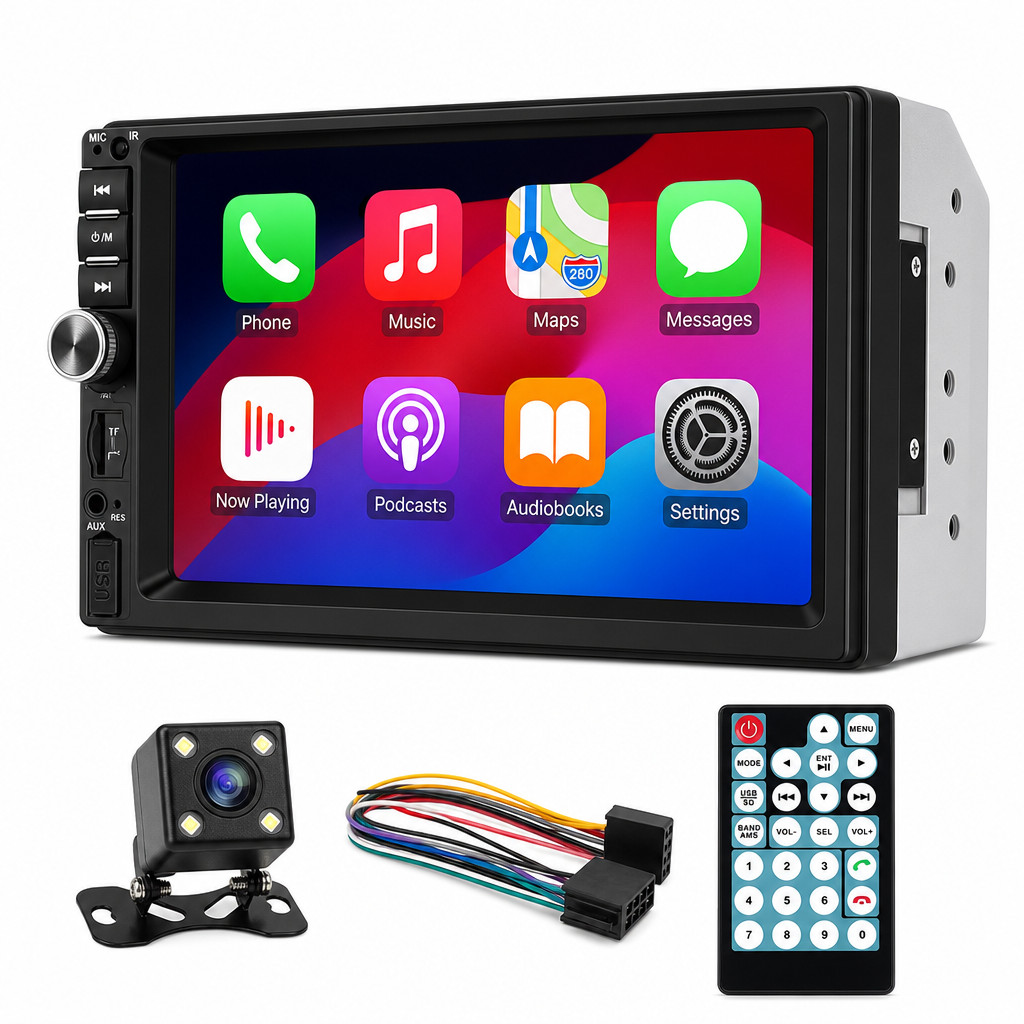 Pantalla Radio Para Carro Auto FULL HD Con Camara De Reversa Retroceso Bluetooth