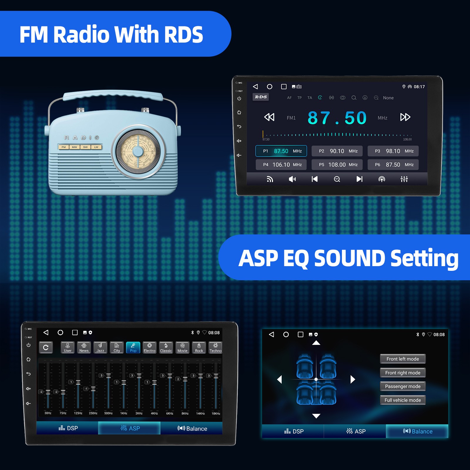 Single 1 Din 9″Car Stereo Radio CarPlay Bluetooth MP5 Player FM USB Touch Screen