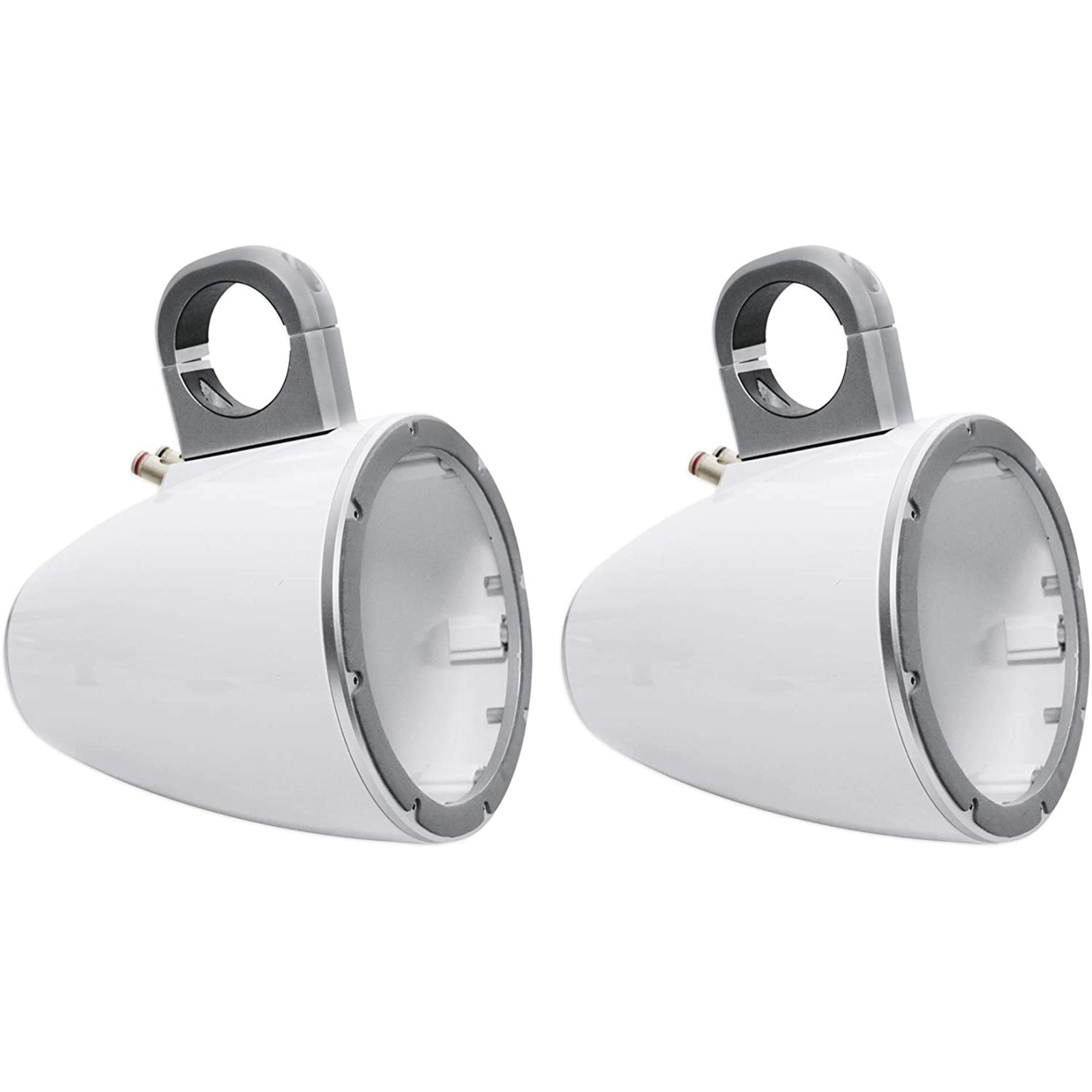 Kicker Pair of White 6.5″ Marine Wakeboard Tower Speaker Enclosures 12KMTESW