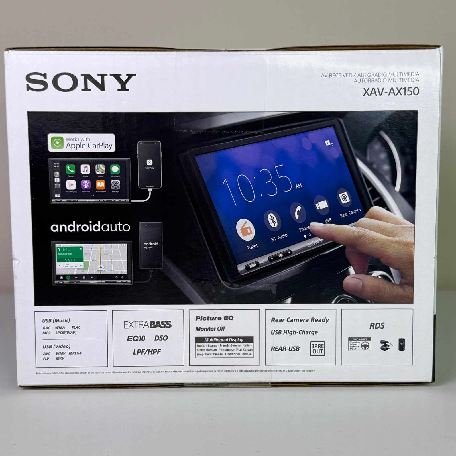 Sony XAV-AX150 6.95in Apple CarPlay Android Auto Bluetooth Car AV Receiver NEW