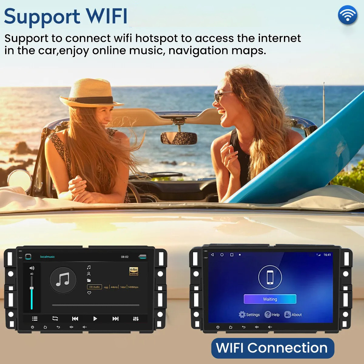 8″ Car Radio CarPlay GPS Stereo For Chevy Silverado Suburban Tahoe 2007-2013 64G