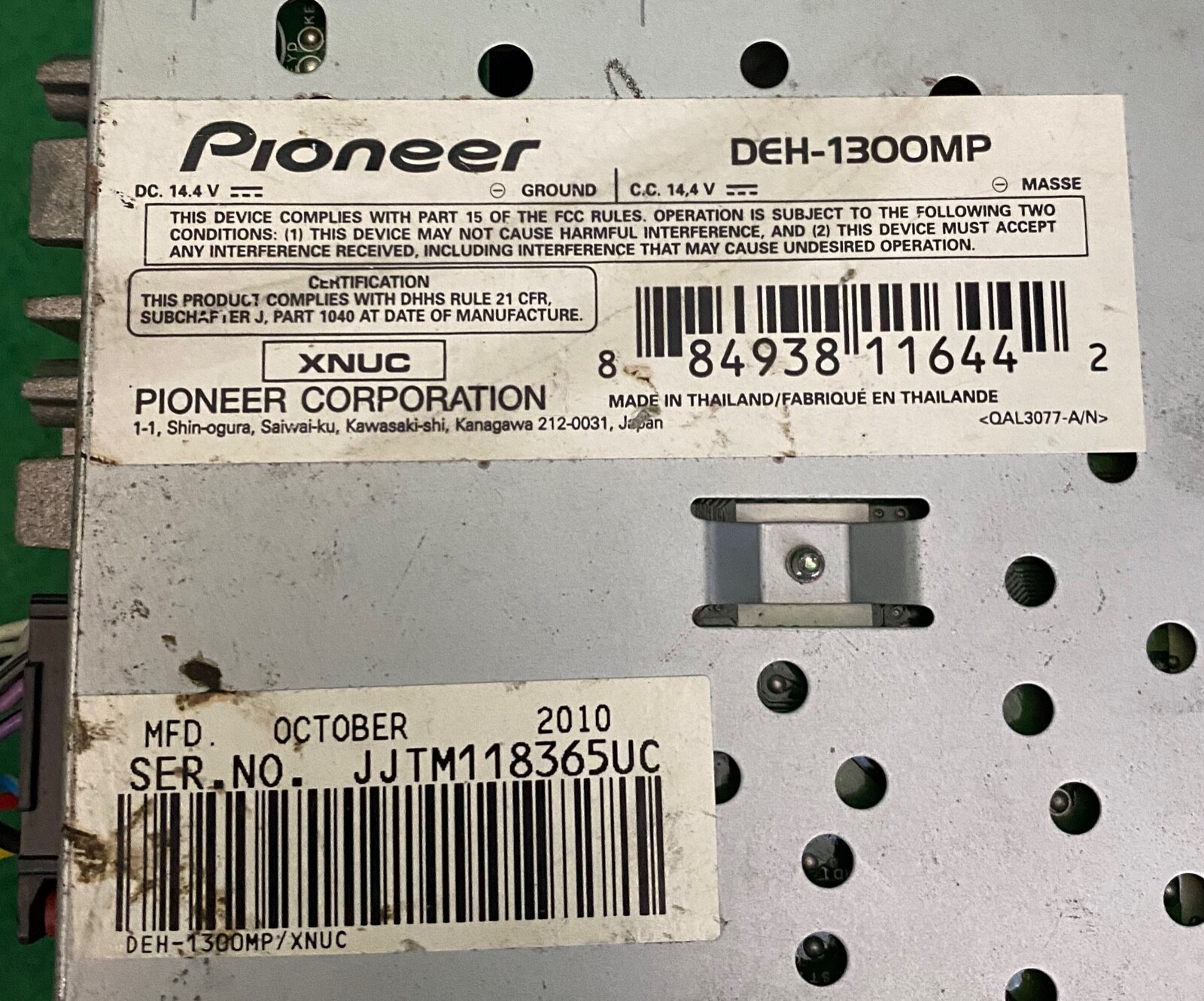 Pioneer In-Dash Car Stereo Model DEH-1300MP___PLEASE READ!!!