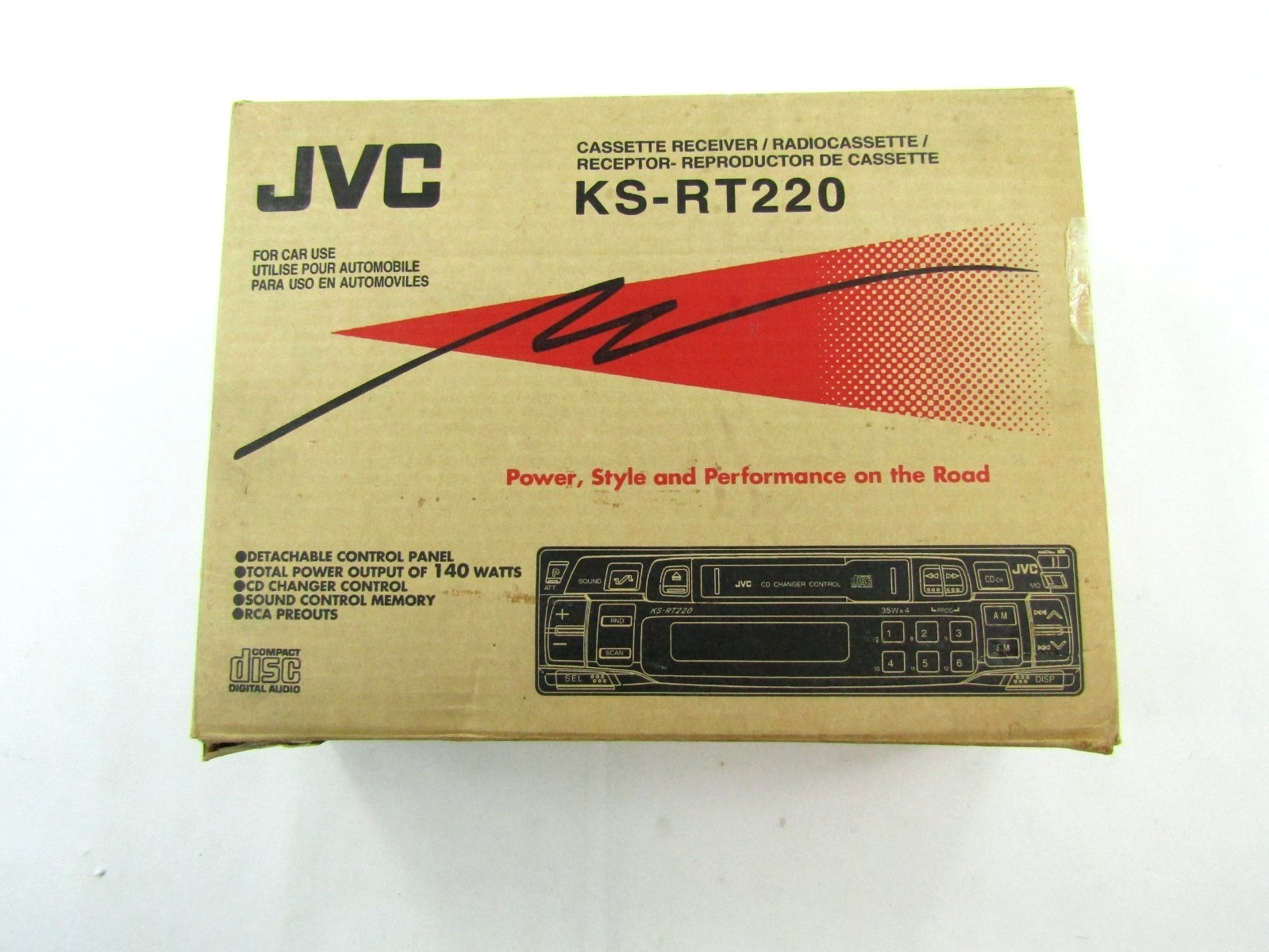 JVC KS-RT220 Car Cassette Receiver Radio Manuals Original Box Opened
