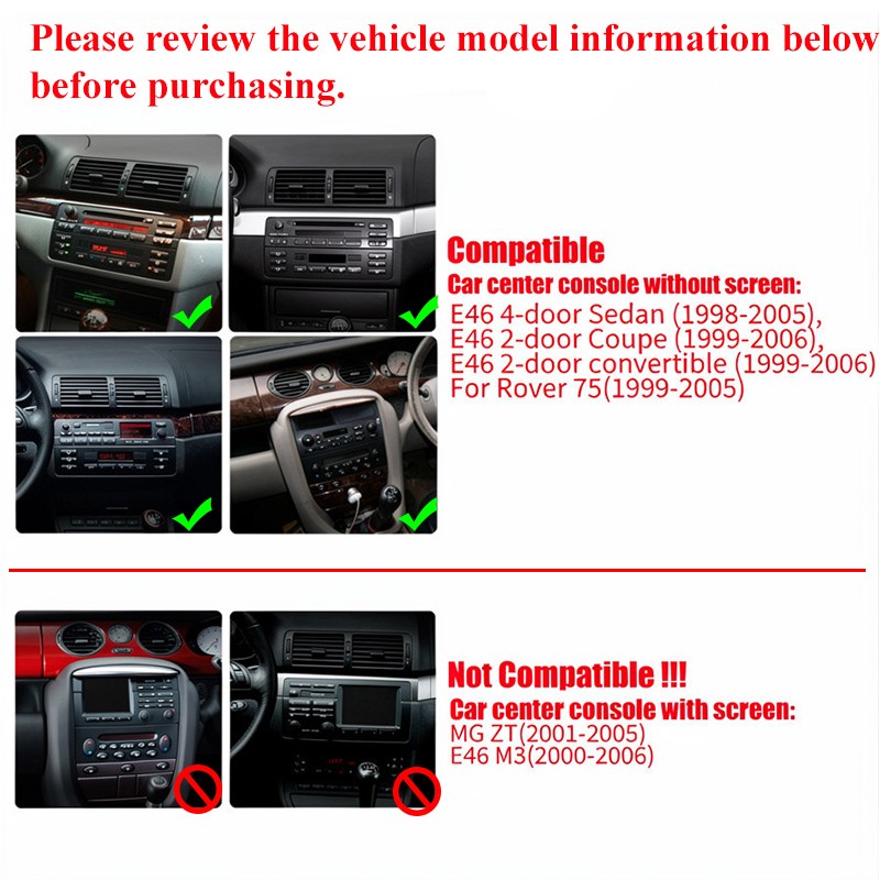 8 core Android Car Radio For BMW 3-series E46 M3 1998-2006 Carplay Stereo BT GPS