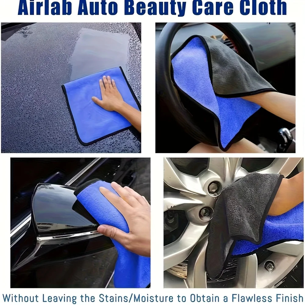 1-10Pcs Microfiber Car Cleaning Towels Ultra Absorbent Car Drying Cloth Auto Det