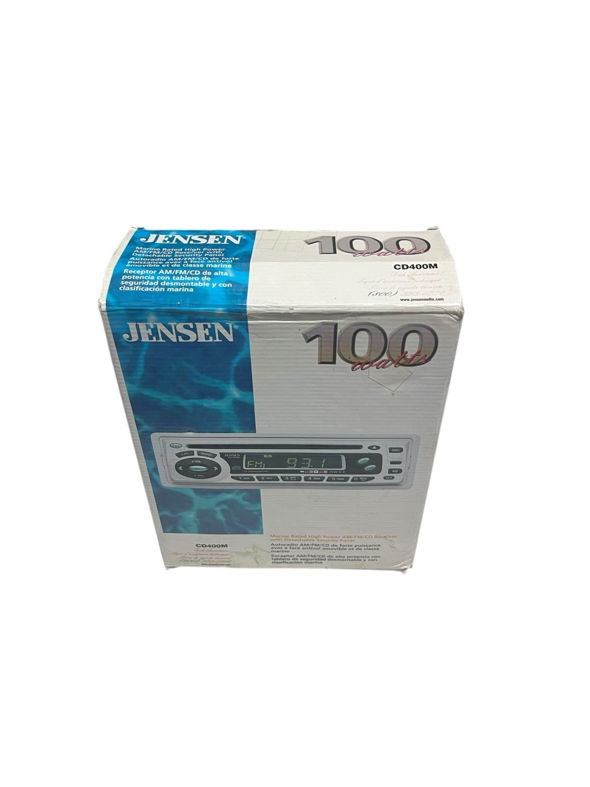 Vintage 2000 Jensen Car CD Player Radio Head Unit Receiver 100w CD400M New Open