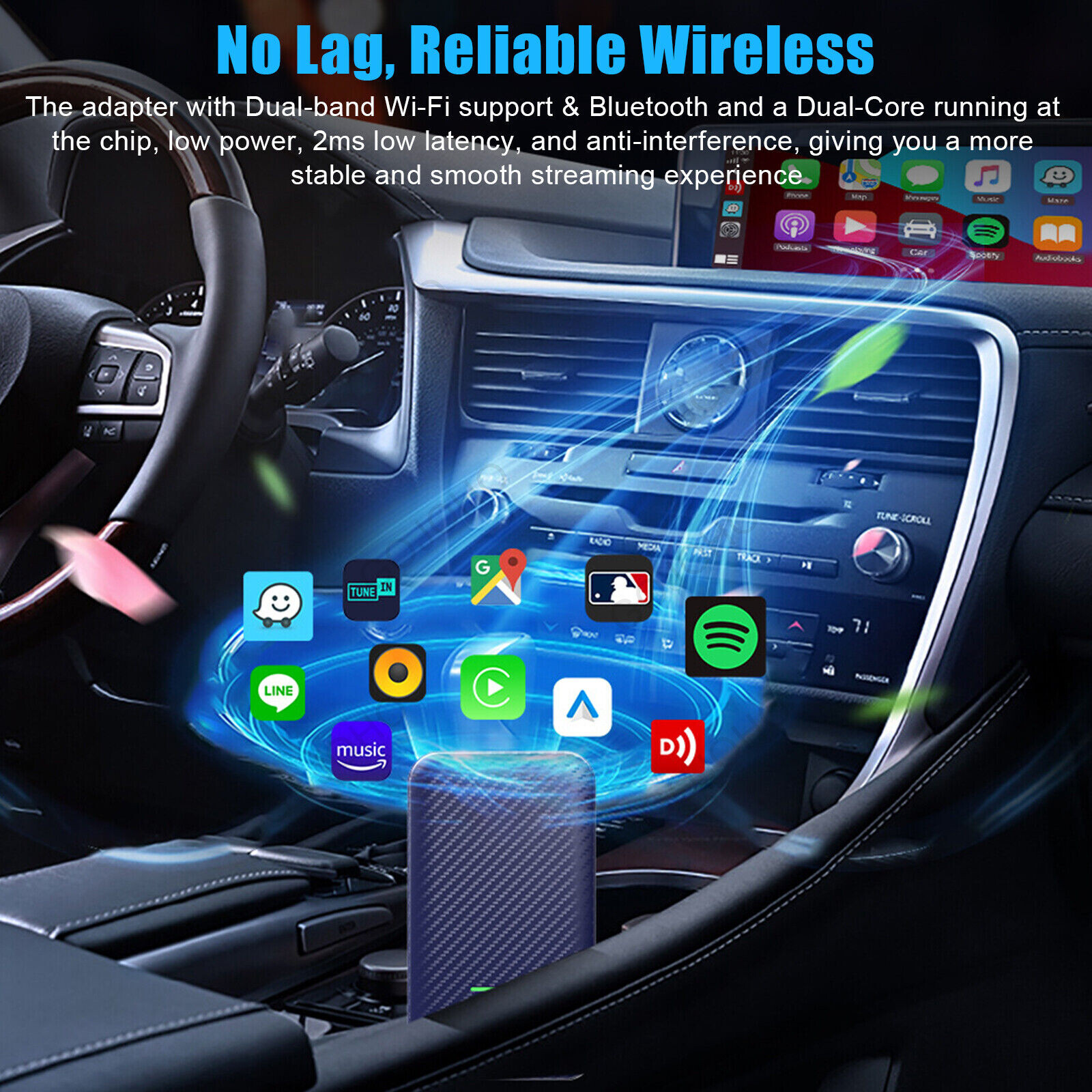 Carlinkit 4.0 Wireless CarPlay Box Android Auto for Dongle Car Player Activator