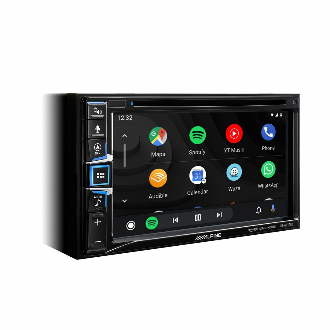 Alpine INE-W970HD, 6.5″ Double Din GPS DVD Receiver w/ CarPlay and Android Auto