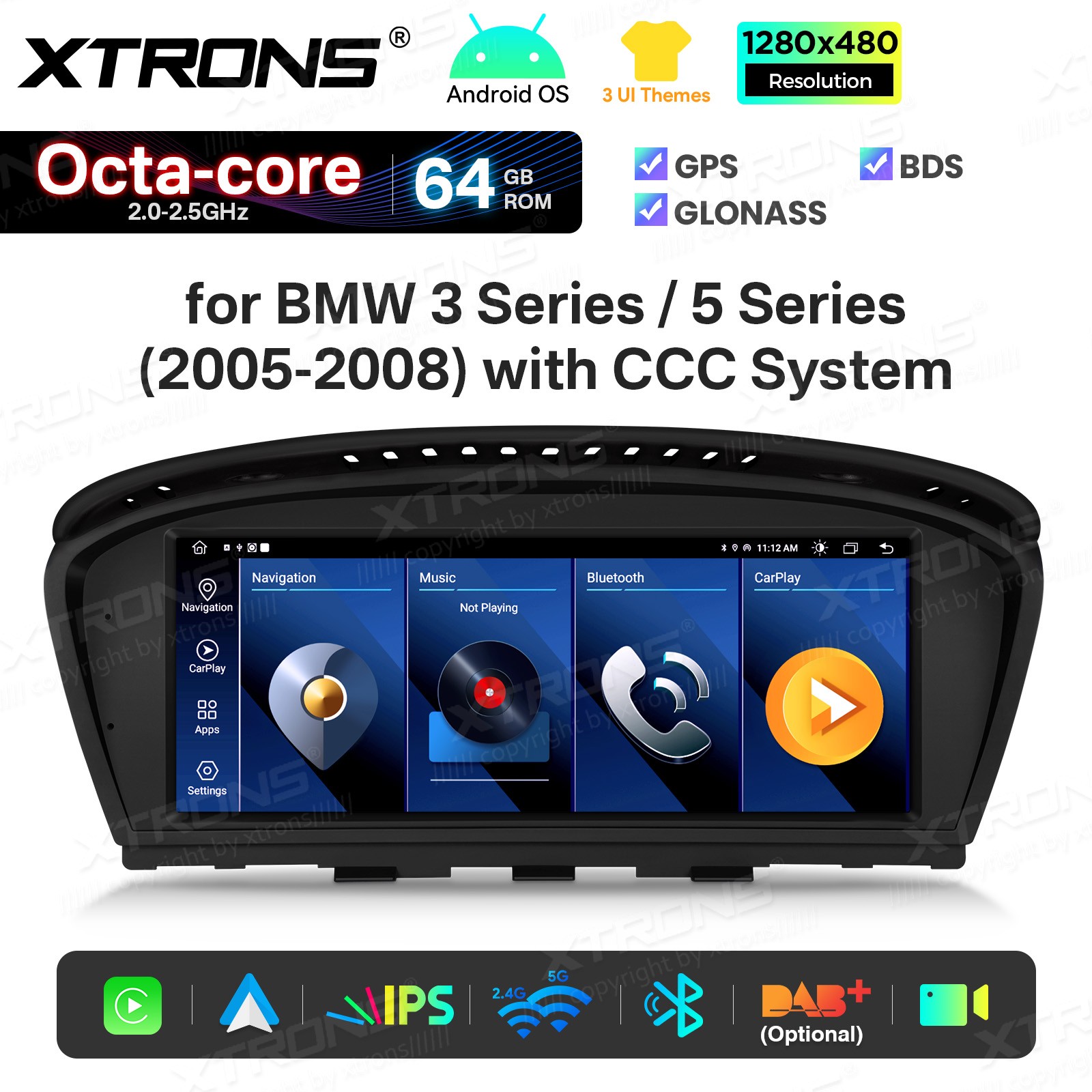 8.8″ Screen Upgrade for BMW 3 5 Series E60 Android 8-Core 64G CarPlay Retrofit