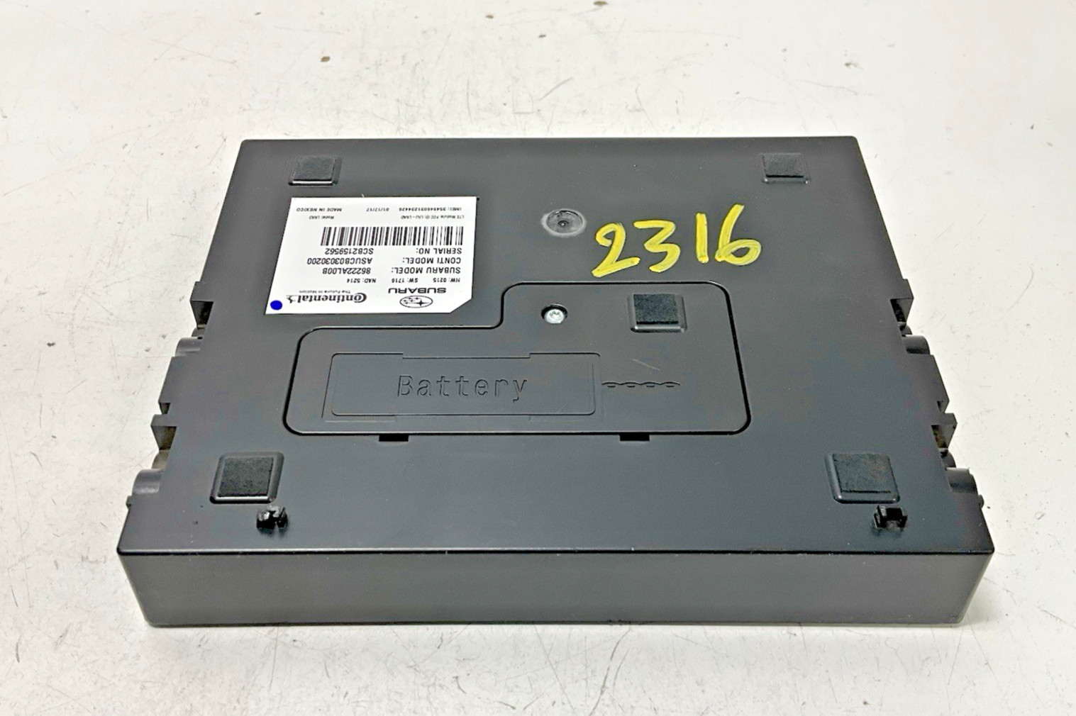 2017 Subaru Outback Legacy Telematics Bluetooth Control Module 86222AL00B OEM
