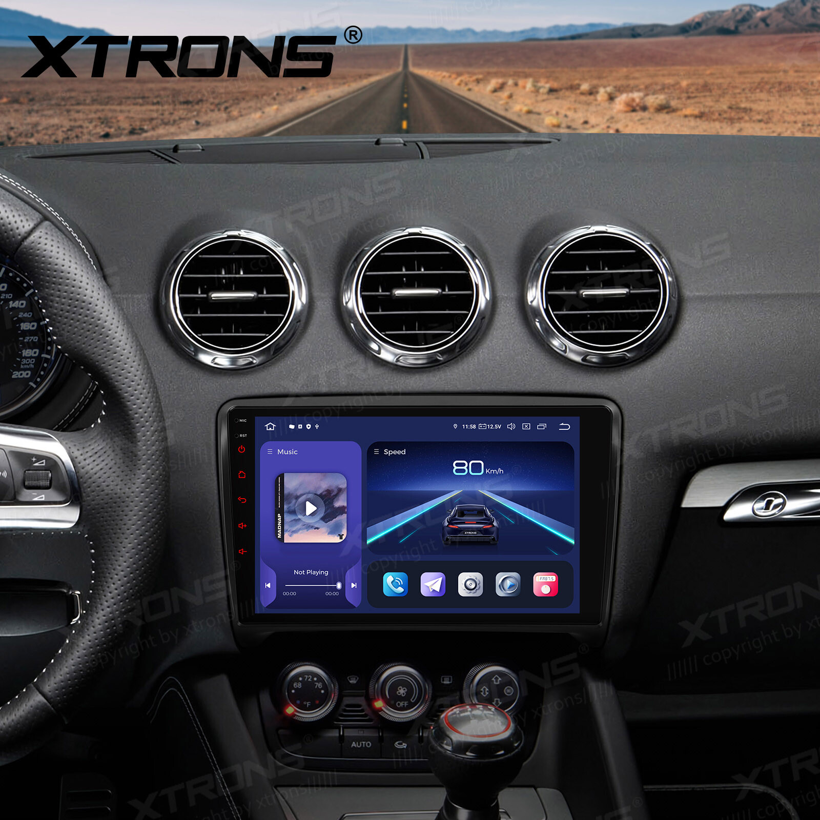 Sat Navi 8-Core Android 13 256GB Car Play GPS Radio Stereo WiFi HDMI For Audi TT