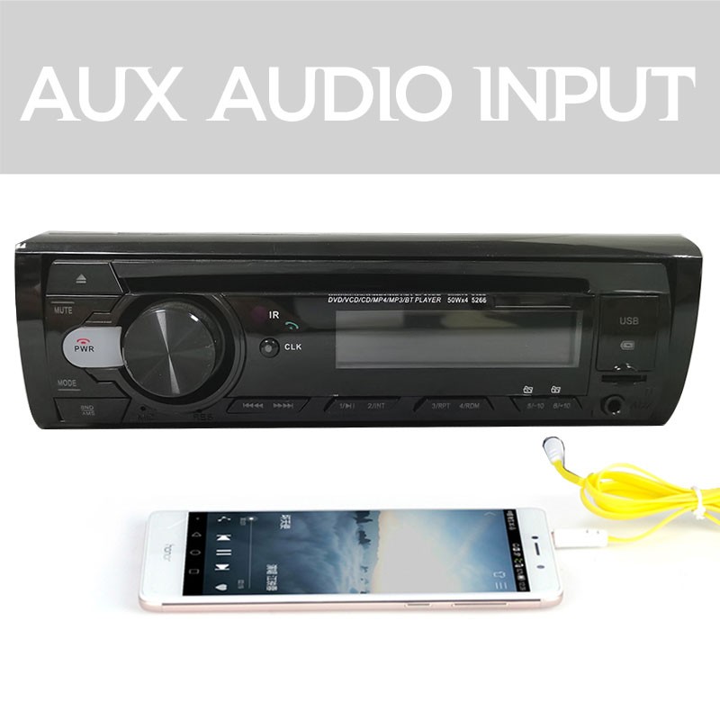 SINGLE 1 DIN DVD CD CAR BLUETOOTH STEREO RADIO FM/AUX/TF/USB MP3 PLAYER IN-DASH