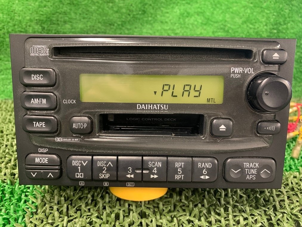 Daihatsu CQ-JD0000A 2DIN CD Cassette Receiver Near Mint JAPAN