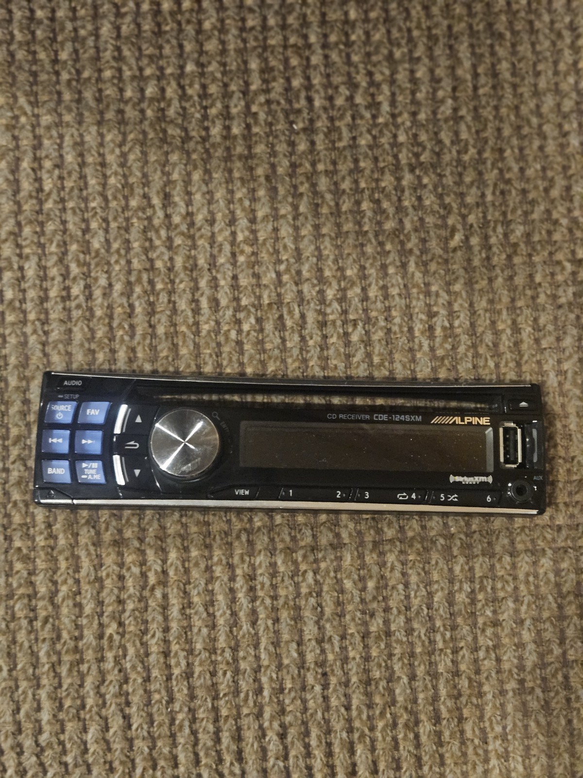 Alpine CDE 124SXM CD Player Radio FACEPLATE ONLY Tested Working Original