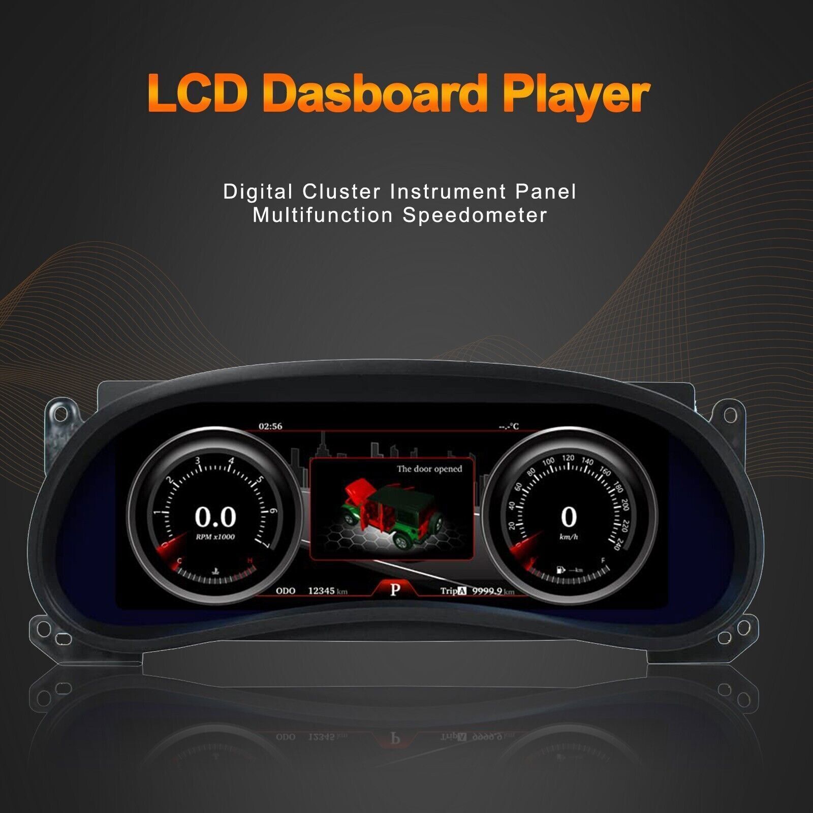 12.3″ Linux Hd Instrument Panel Cluster Speedometer For Jeep Wrangler 2011-2017
