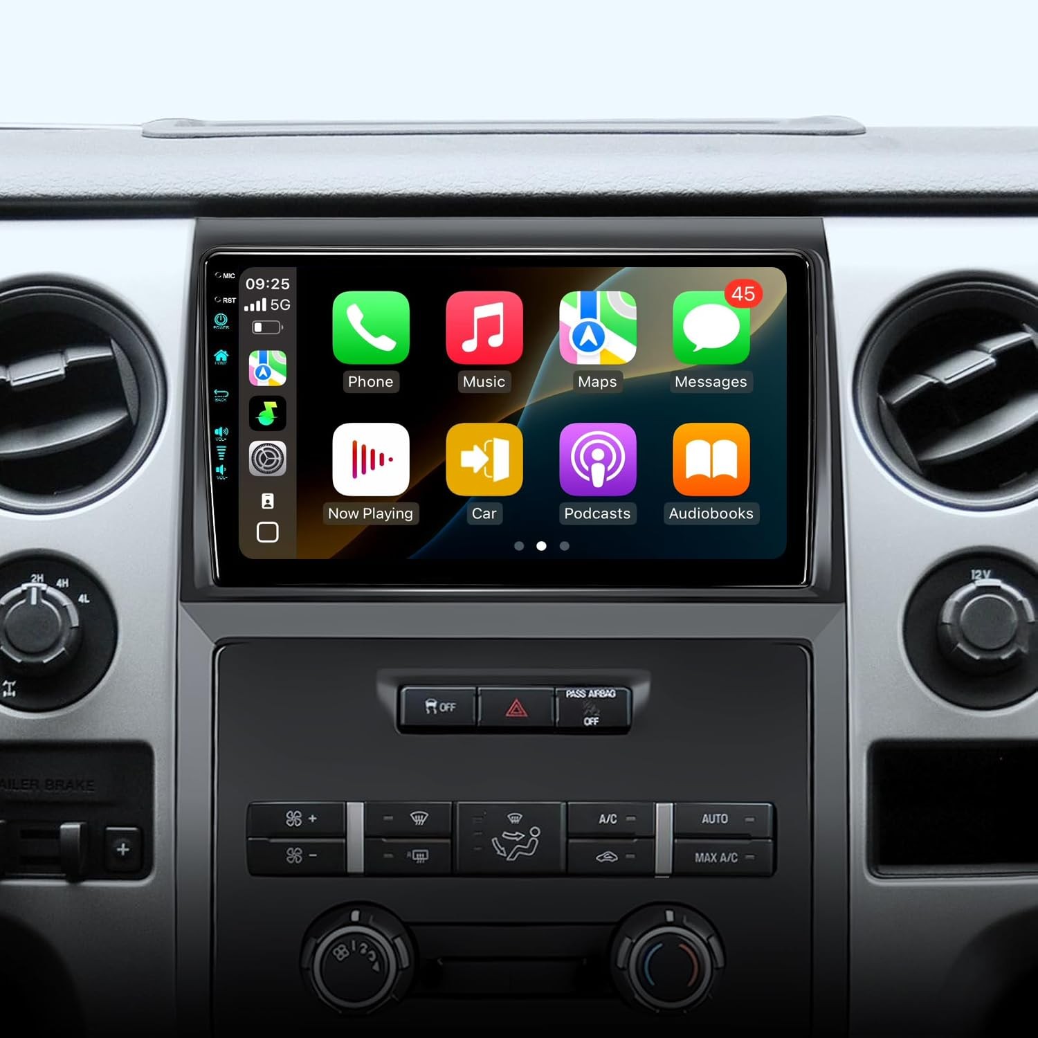 4+64 9″ Touchscreen Wireless Carplay Android Auto Stereo for 2009-2012 Ford F150