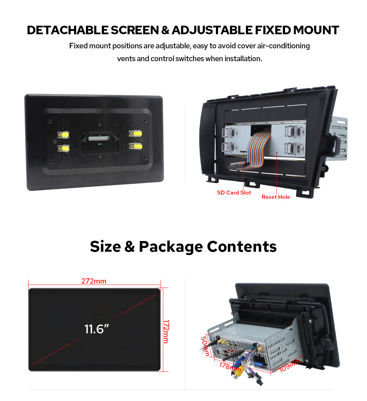 11.6 inch Plug & Play Head Unit For Toyota Prius (LHD) with Android Auto DSP FM