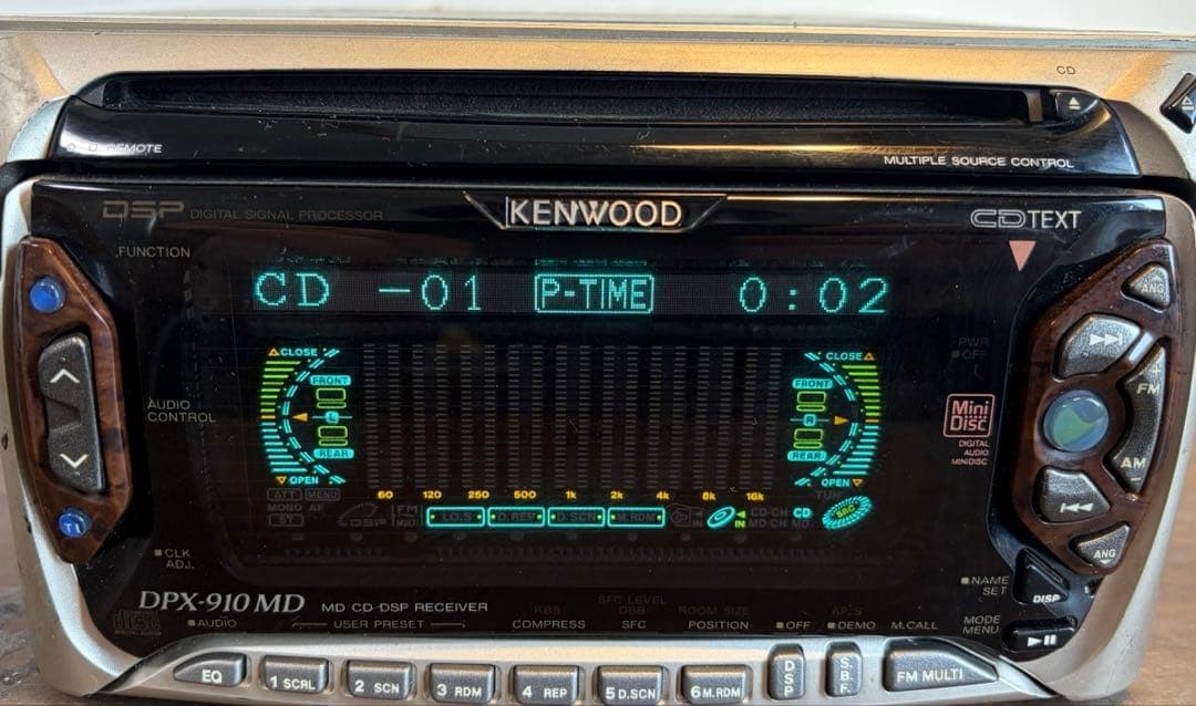 Tested Kenwood DPX-910MD 2DIN CD MD DSP Receiver Equalizer Car Audio JDM