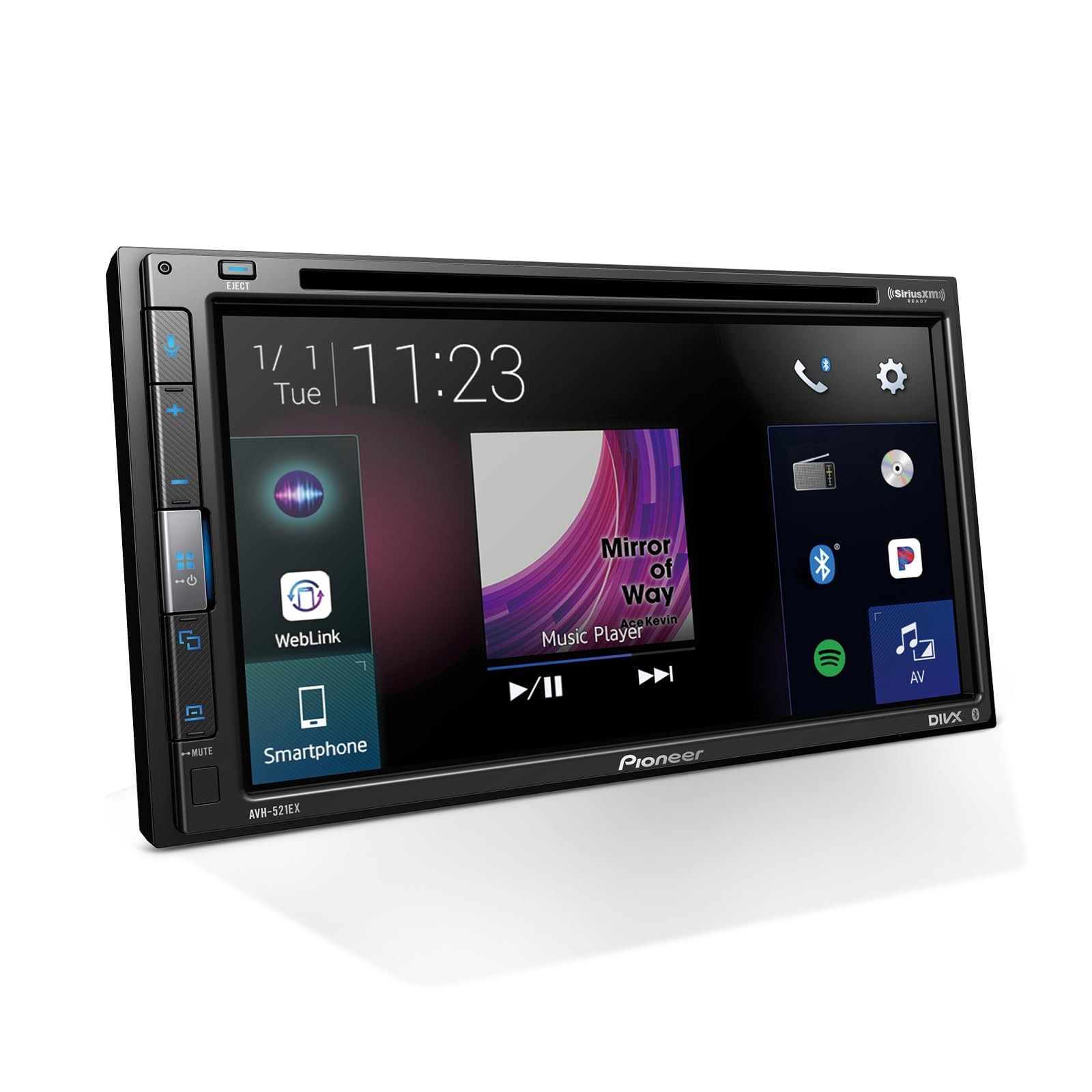 Pioneer AVH-521EX 6.8″ Resistive Touchscreen, Double Din – Bluetooth, Backup …