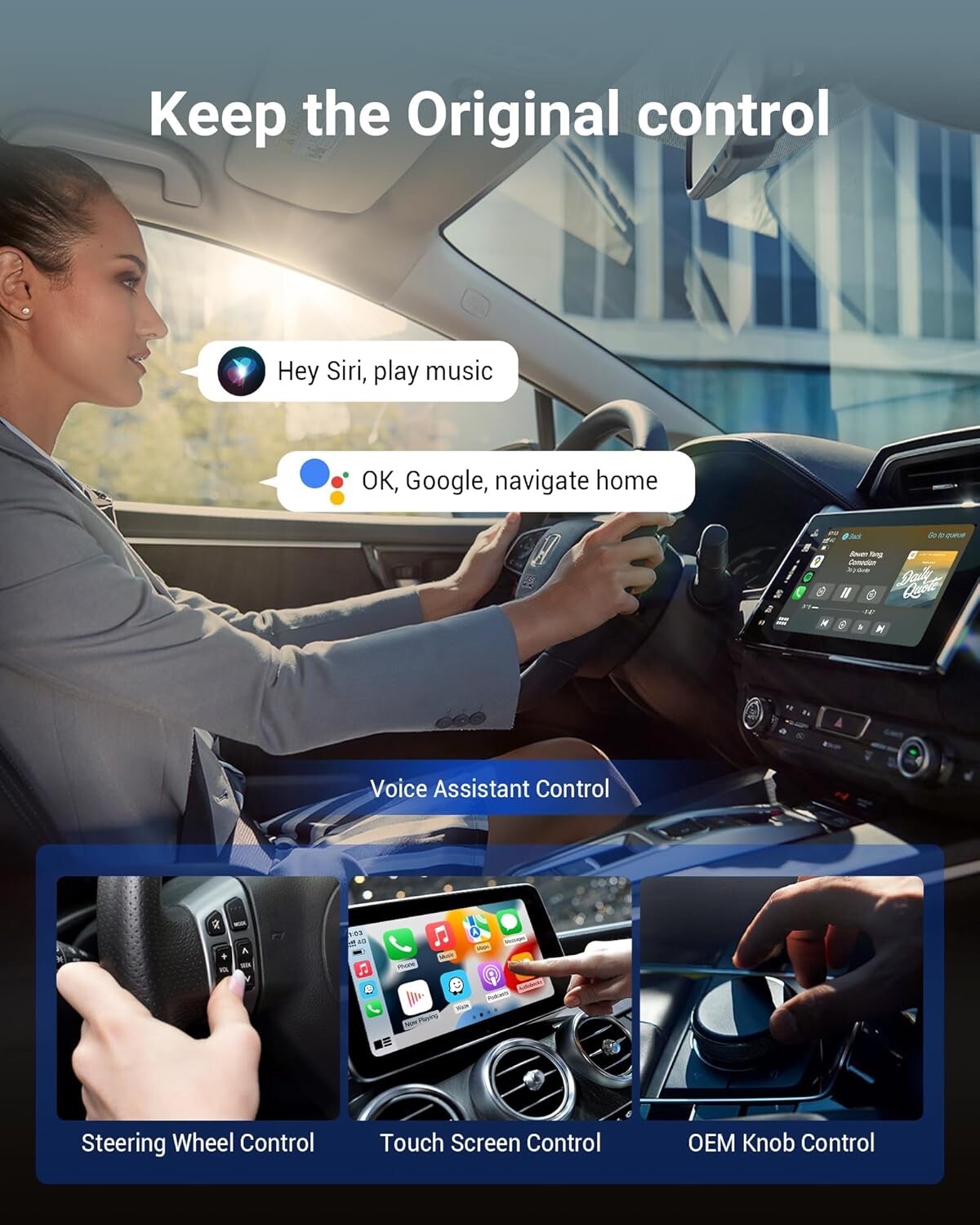 Ottocast Multimedia AI BOX Play2Video Pro Wireless Carplay Adapter w/Youtube+TK