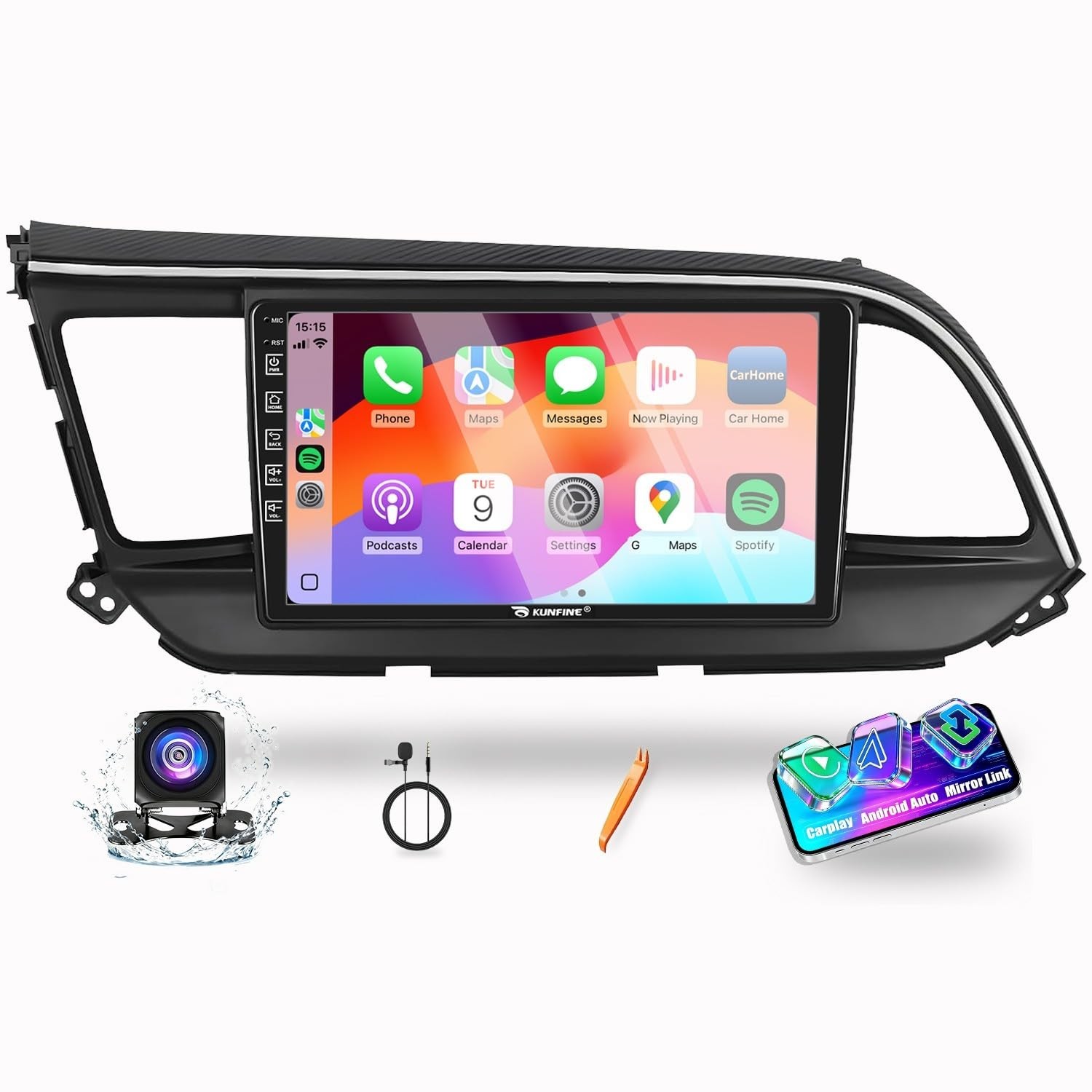 for Hyundai Elantra 2019-2020 Car CarPlay Android Auto Navigation Stereo GPS …