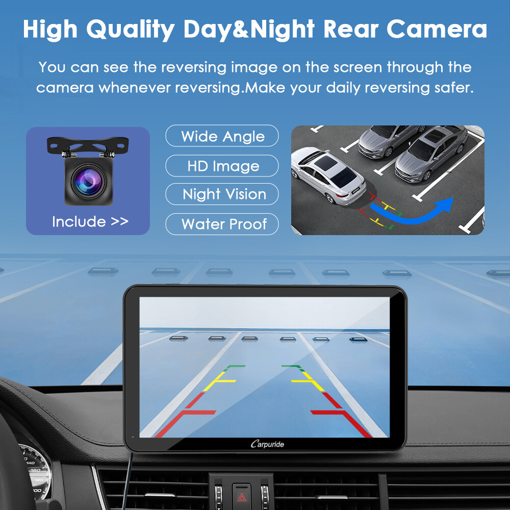 Carpuride 701Plus Dual Bluetooth Wireless Apple CarPlay GPS Android Auto Radio