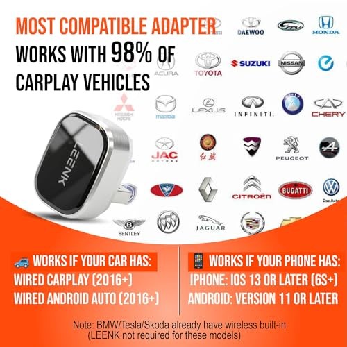 Wireless CarPlay & Android Auto Adapter [2025 Upgrade], Aero-Aluminum Black