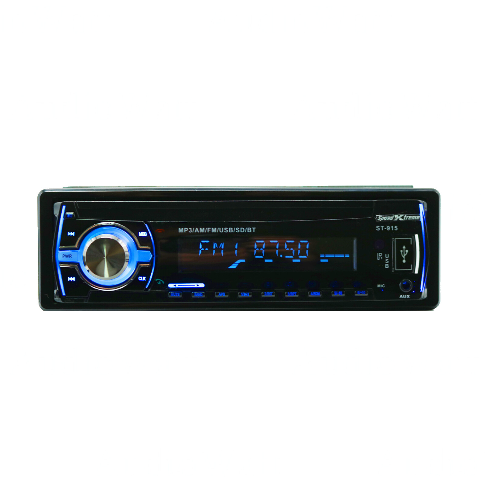 Car Stereo Audio Radio Receiver w/ Bluetooth In-Dash FM SD USB MP3 + Aux Cable