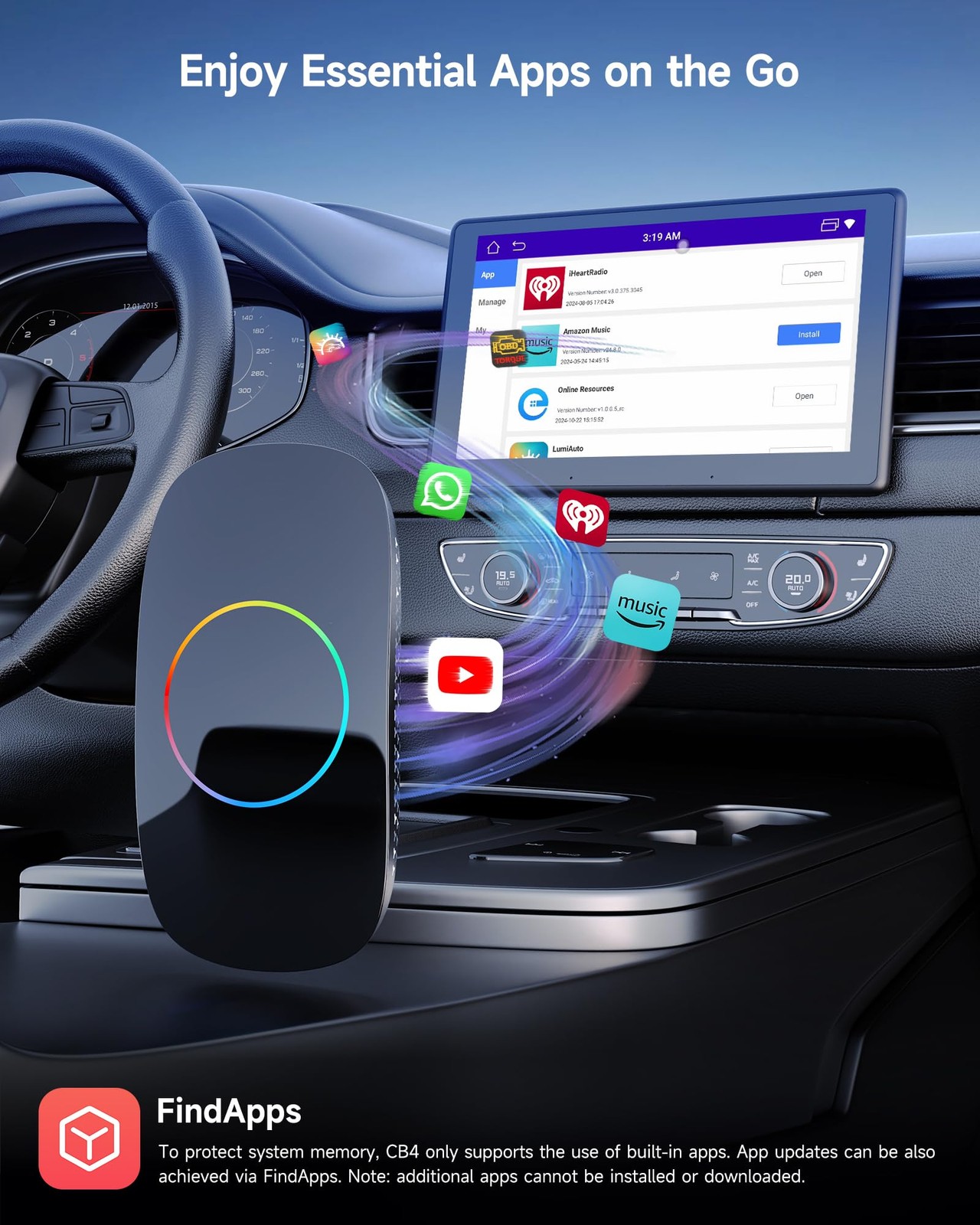 Wireless CarPlay Adapter, Magic AI Box with HDMI Output | CarPlay Wireless