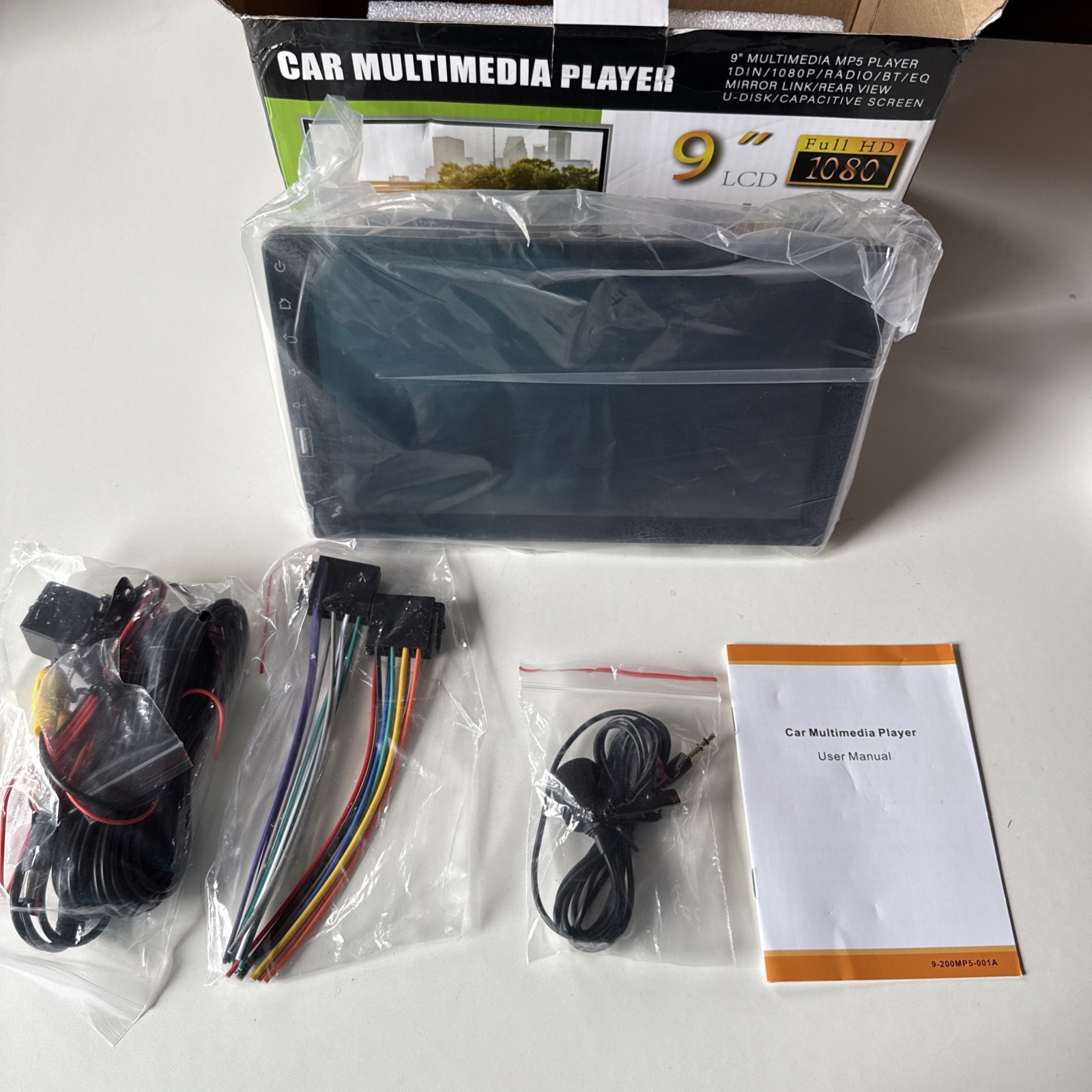 9″ HD Touch Screen Car Multimedia Player, Mountable Wired Wireless Backup Camera