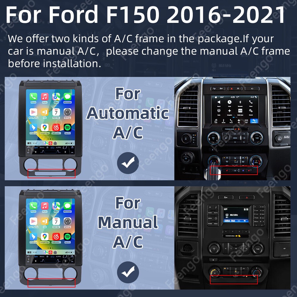 12.1″ For Ford F150 2016-2021 Car Radio Stereo GPS Navi Carplay Tesla Style Head