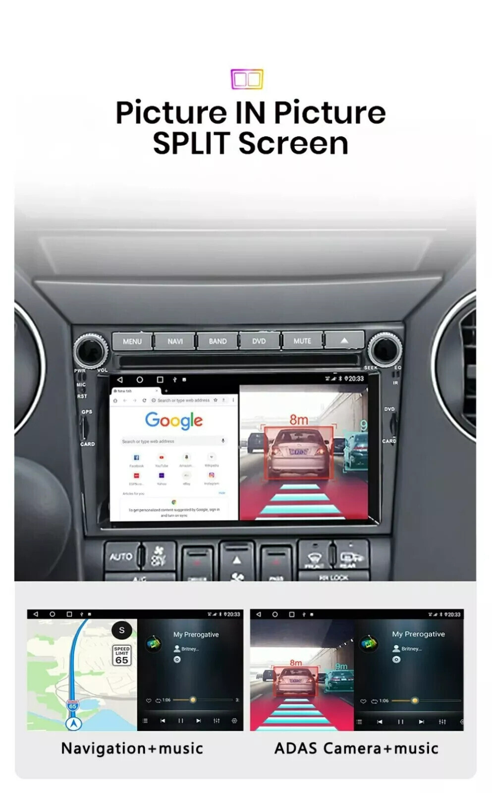 NEW 6.2″ HD Car Radio GPS Navigation Android 6+128GB For 2009-2013 Honda Pilot