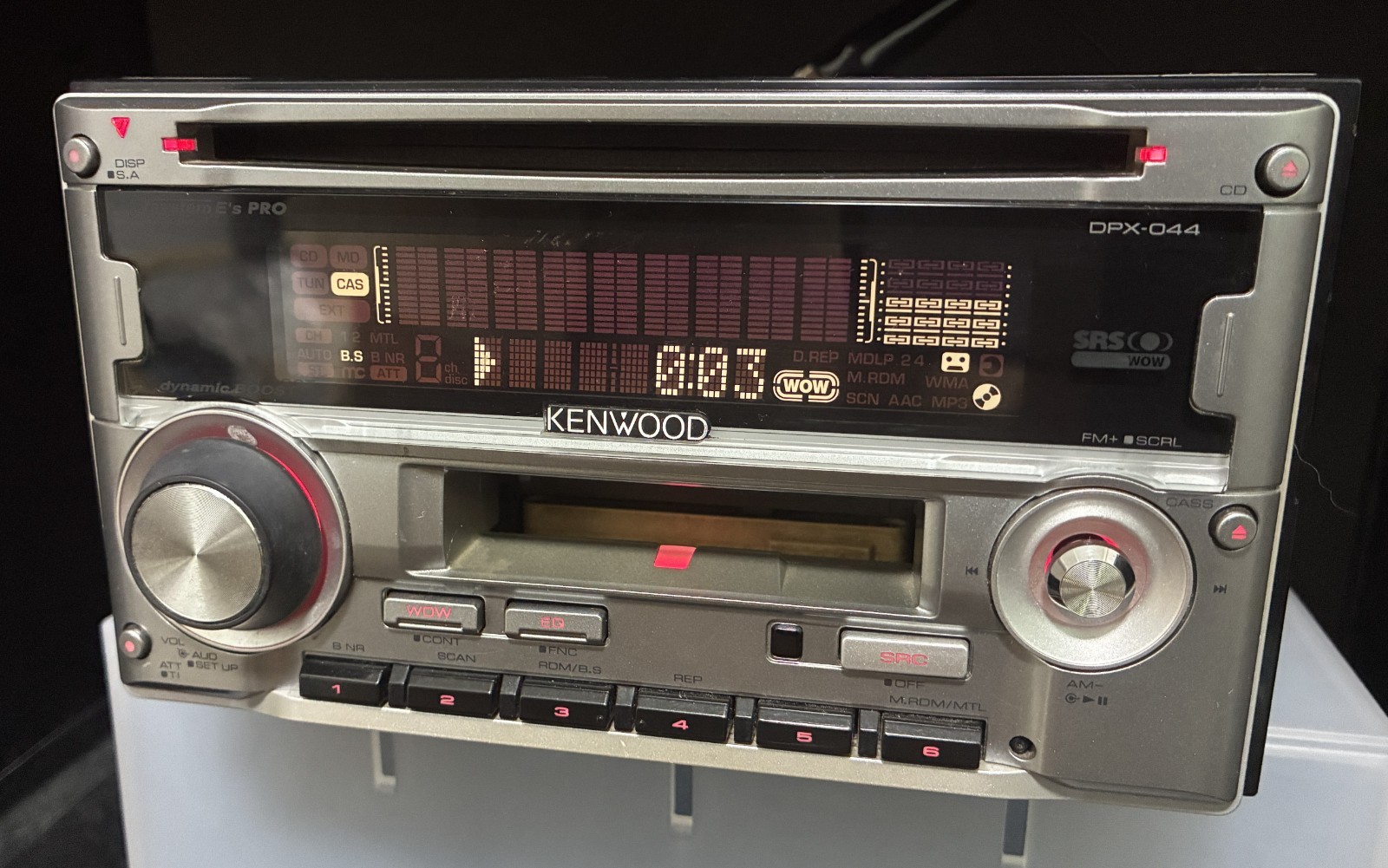 KENWOOD DPX-044 Car Audio 2DIN CD Cassette 13PIN-BUS Working Tested JDM USED