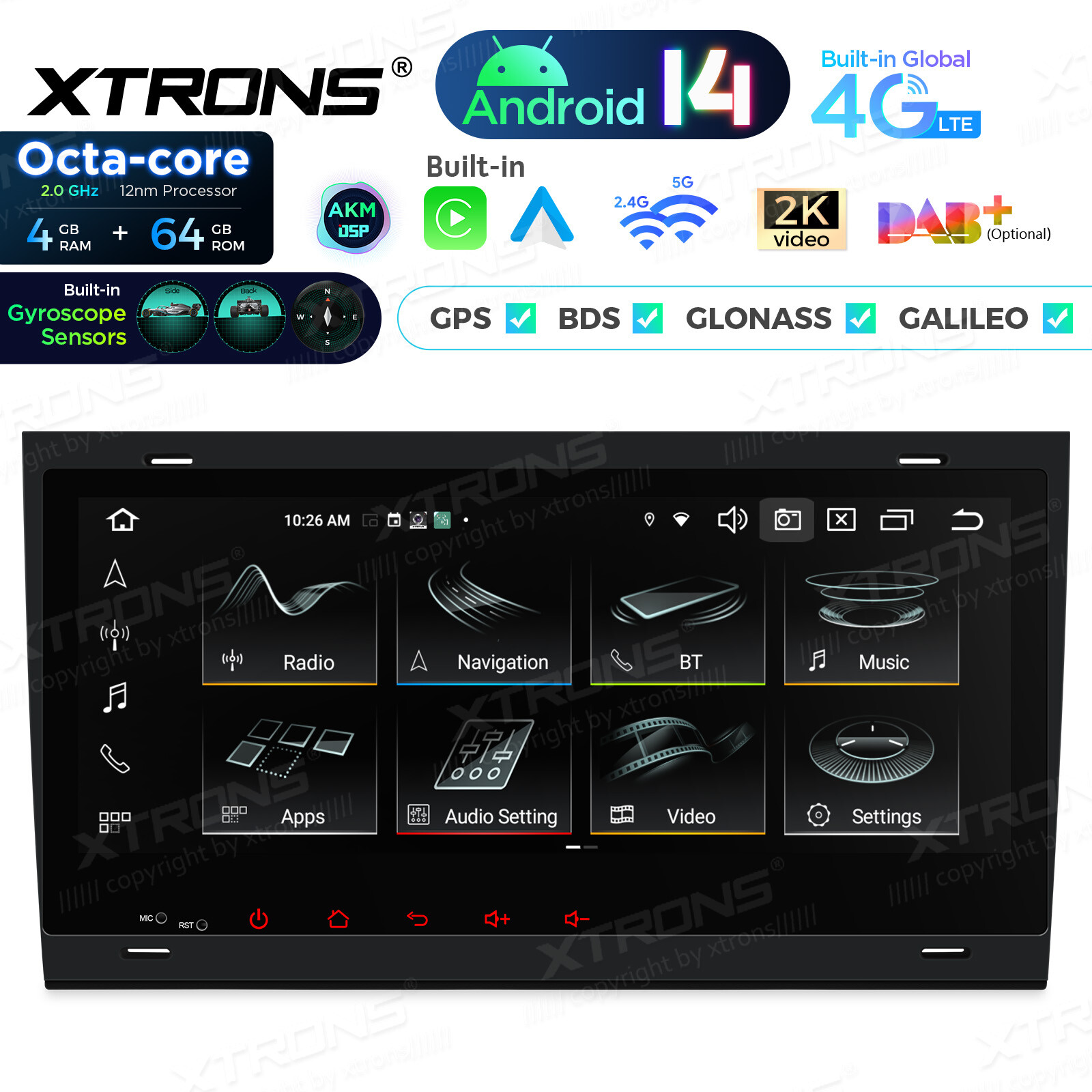 8.8″ Android 14 8-Core 4+64GB Car GPS Stereo Radio Sat Nav For Audi A4 S4 RS4 B6