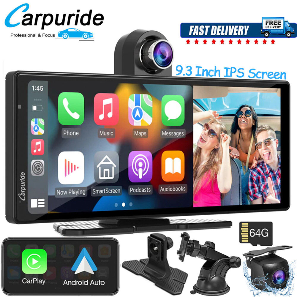 CARPURIDE W903 Smart Multimedia Wireless Carplay Android Auto With Dash Camera