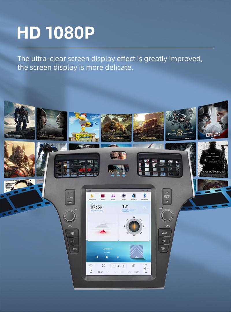 10.4” For Lexus ES300 ES330 2005-2009 Android 13 Car Radio GPS Carplay Stereo