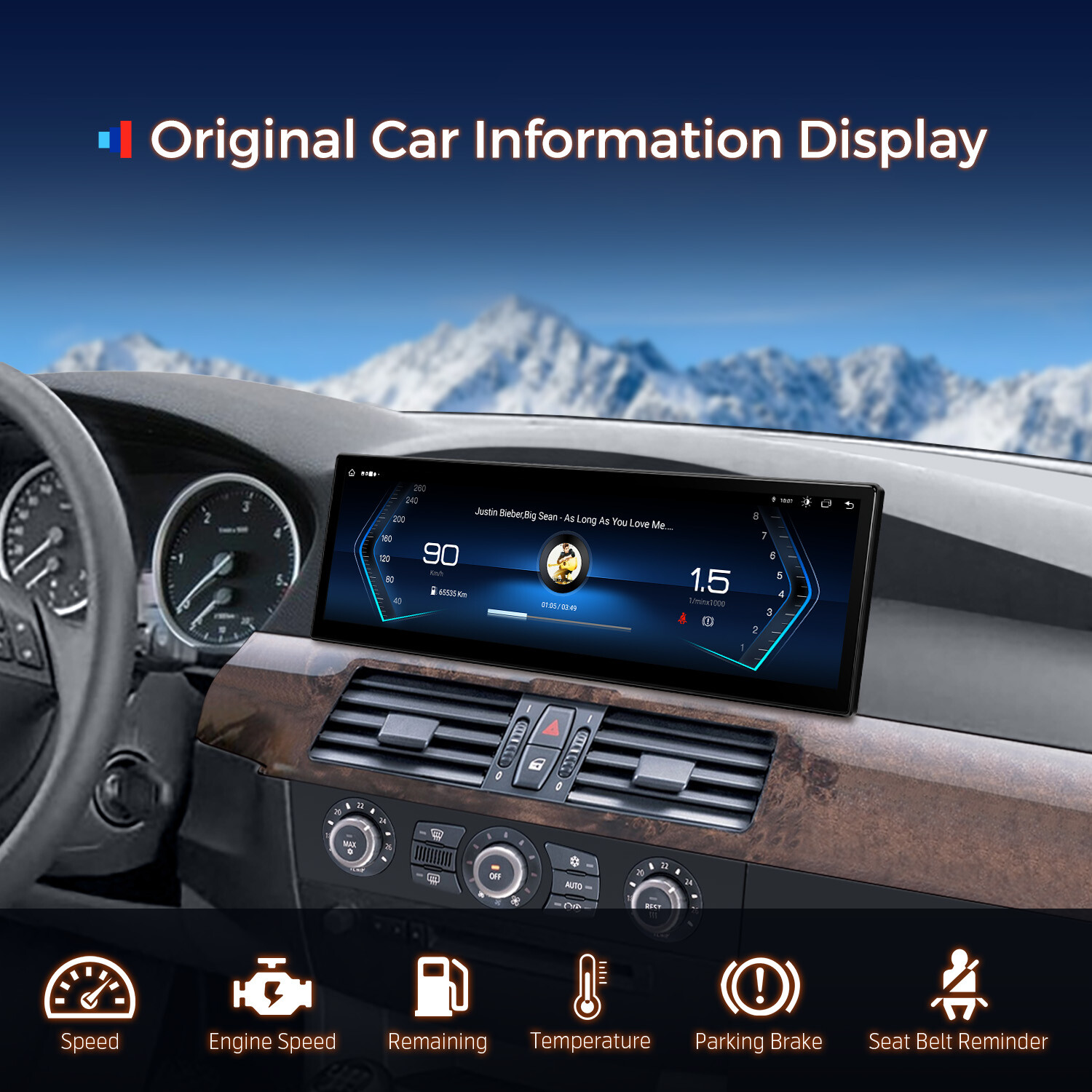 Android 14 System Upgrade 14.9″ for BMW E60 E61 5 Series CCC Radio Stereo 8+128G