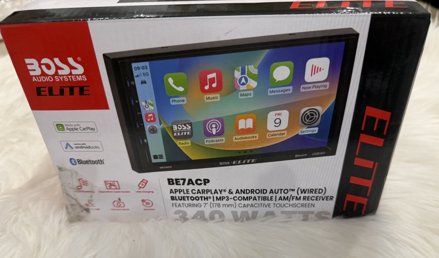 Boss Audio System Elite BE7ACP Black 7″ Digital BT Multimedia Receiver-OPEN BOX
