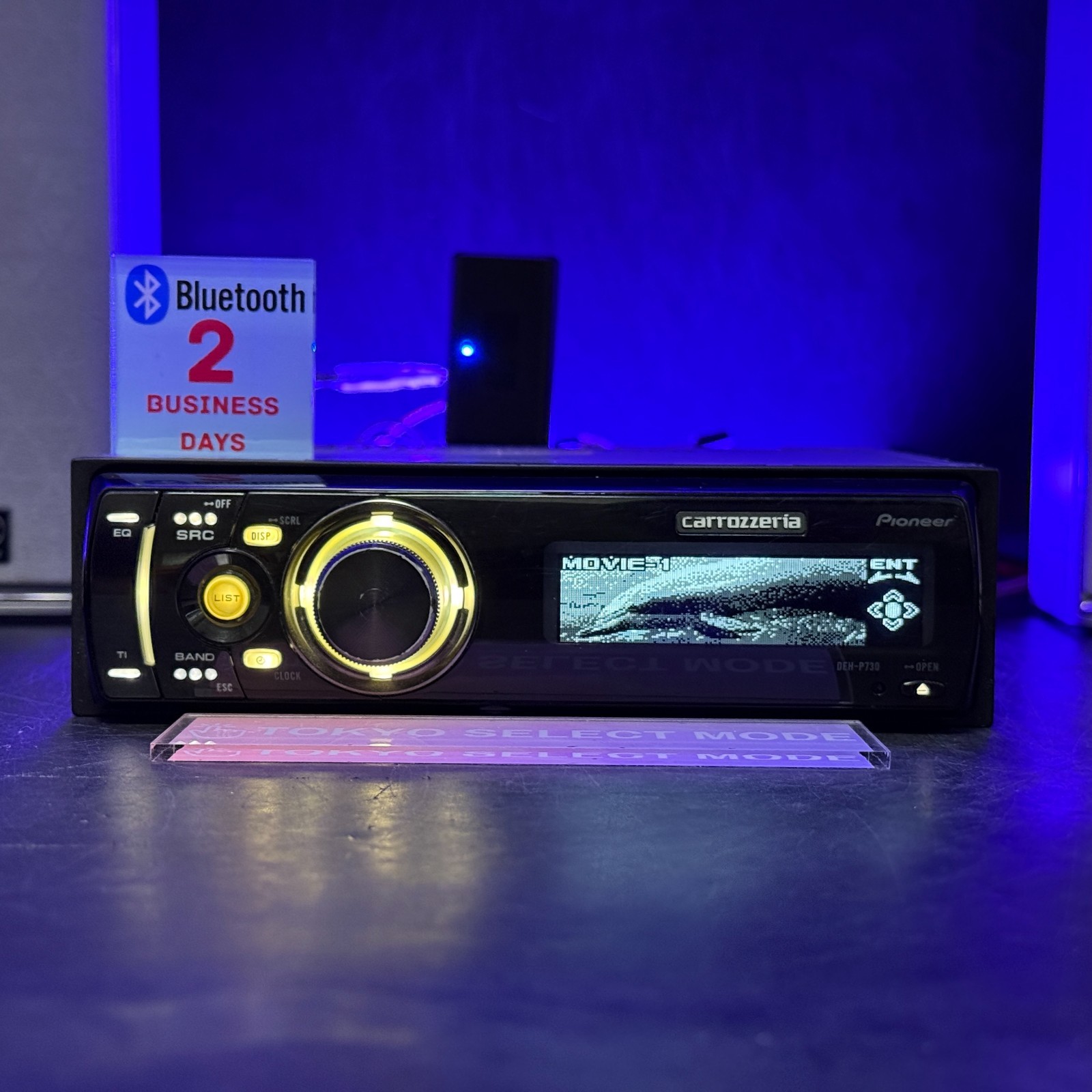 Pioneer Carrozzeria DEH-P730 Car Audio Added Bluetooth 1DIN Dolphin Display JDM