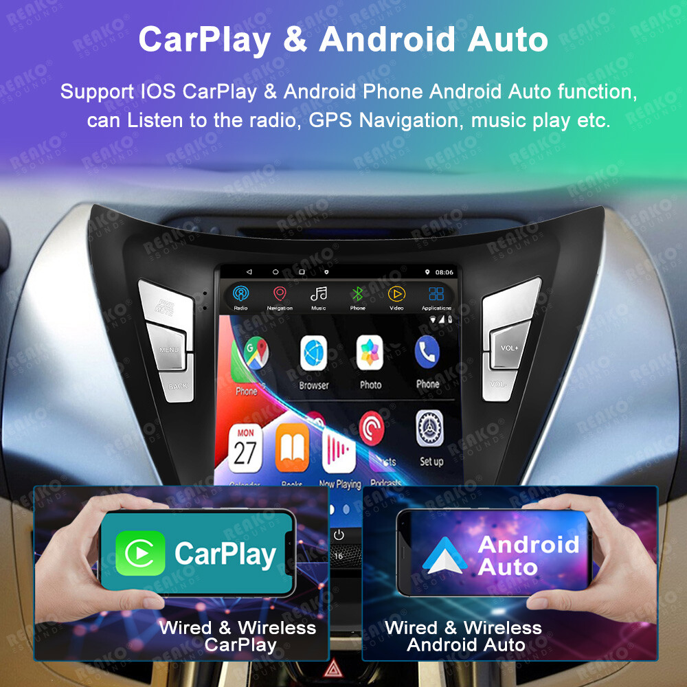 9.7”2+23G Car Radio Player For Hyundai Elantra 2011-2013 Apple Carplay GPS Nav