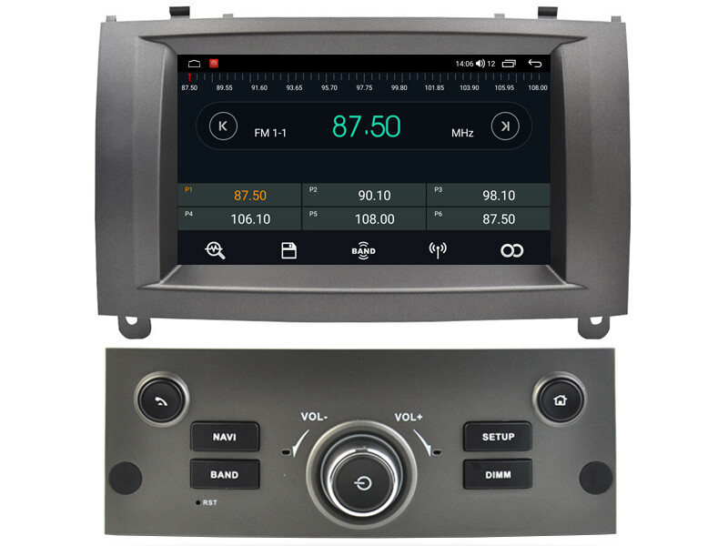 For Peugeot 407 2004-2011 Car Stereo Radio 8-Core Android 12 Carplay GPS 2+32G