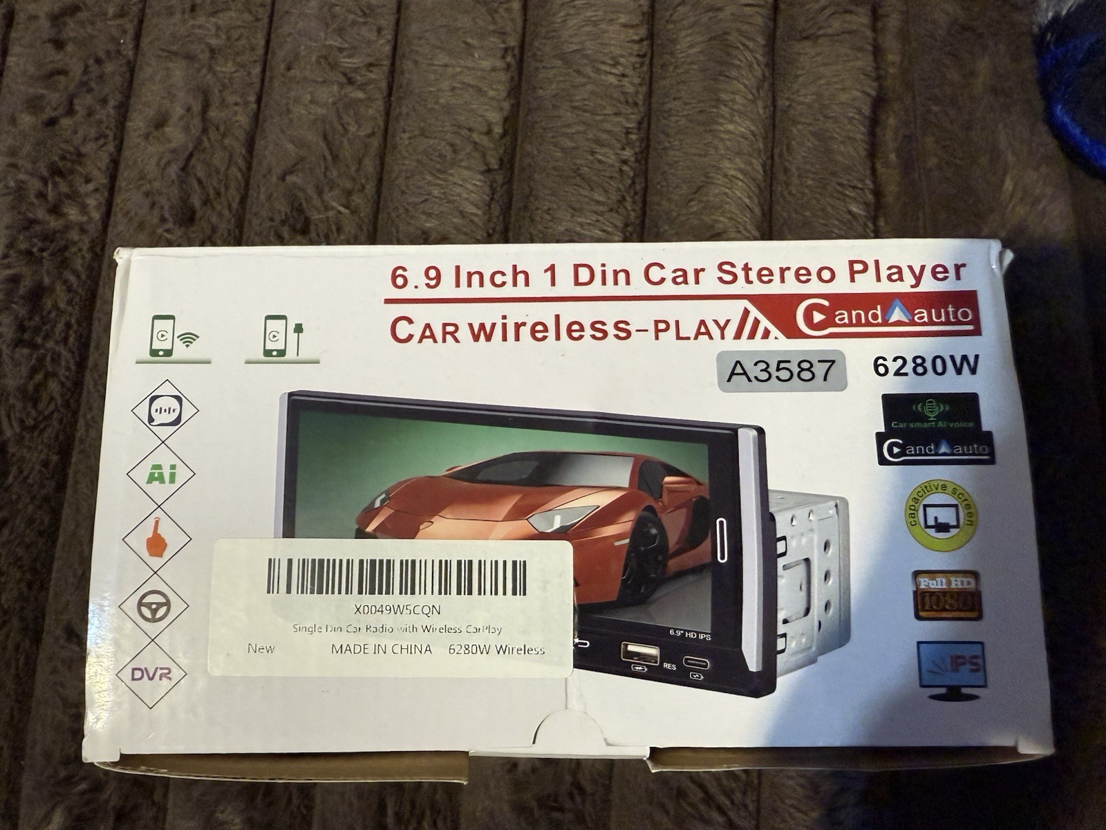 Android 15 Car Stereo – 6.9″ Touchscreen GPS CarPlay 2+64GB – Open Box – $75 OBO