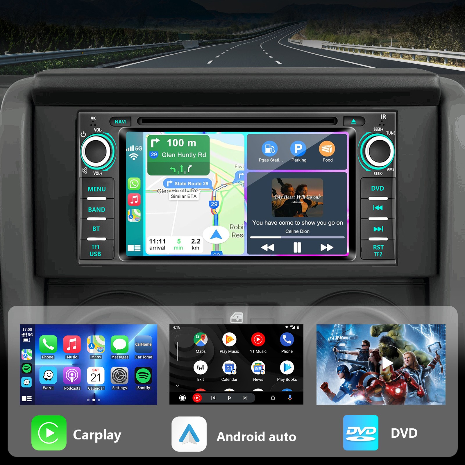 Carplay For Toyota Corolla 2003-2008 Android 15 Car Stereo Radio GPS Plug Play