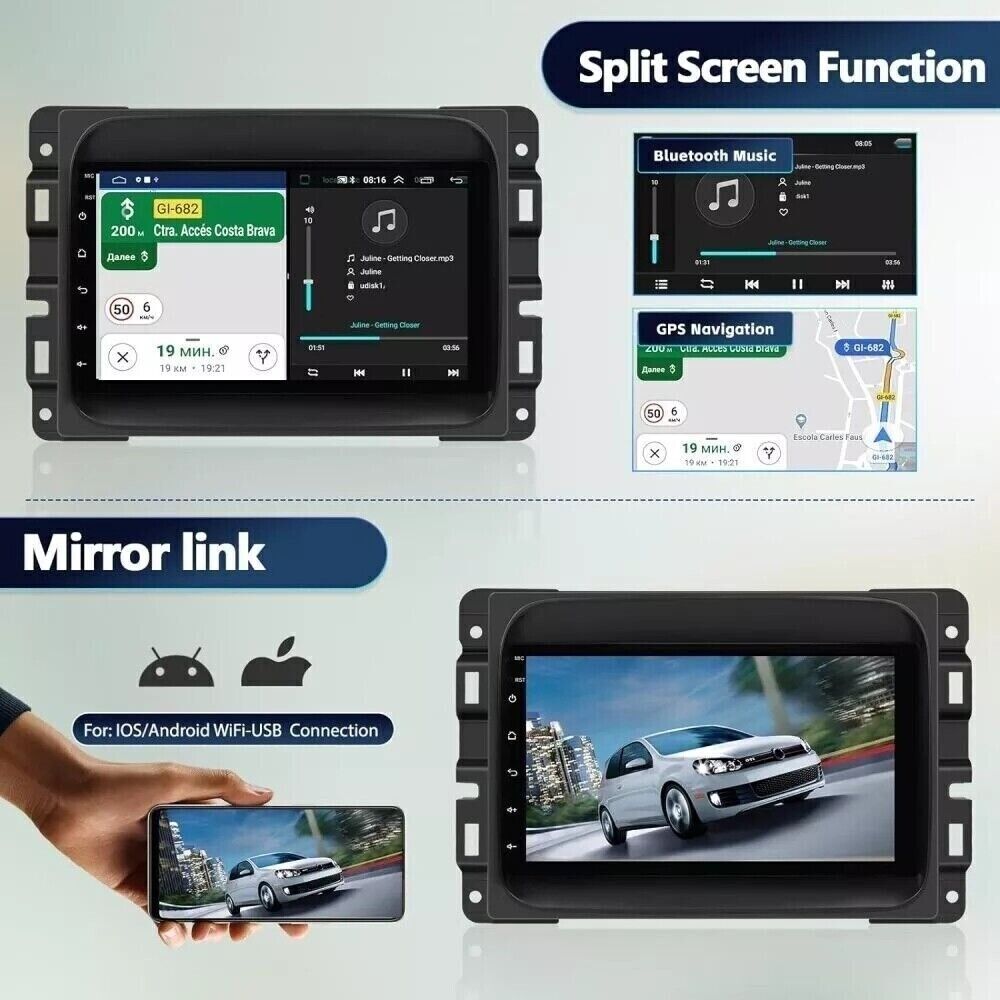 7″ HD Car Radio GPS Navigation Android 2+32GB For 13-18 Dodge Ram 1500 2500 3500