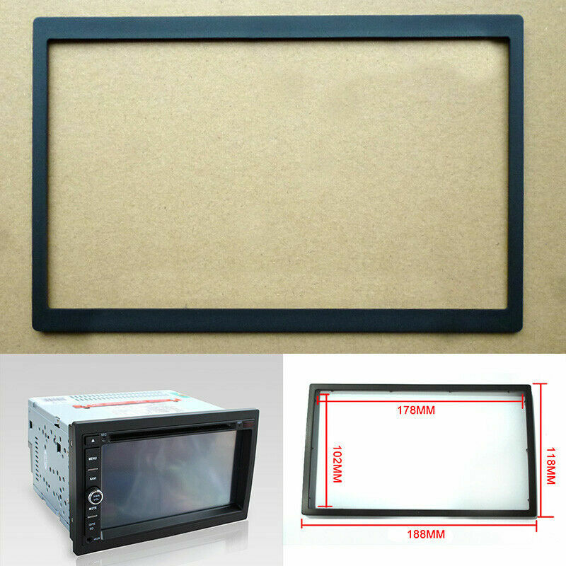 2Din Car Interior Radio Stereo Audio Dashboard Panel Frame Trim Cover Replace