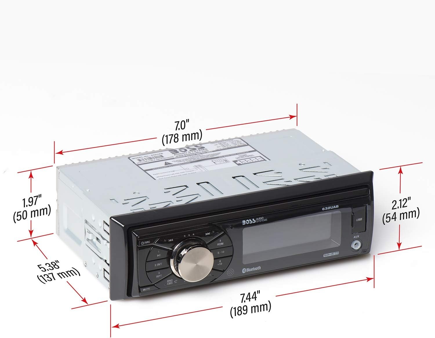 Estéreo para coche con Bluetooth, sin reproductor de CD DVD, receptor radio AM/F