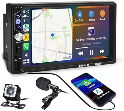 ✅ 7 Inch Double Din Car Stereo Radio w/ Apple Carplay & Android Auto Backup Cam