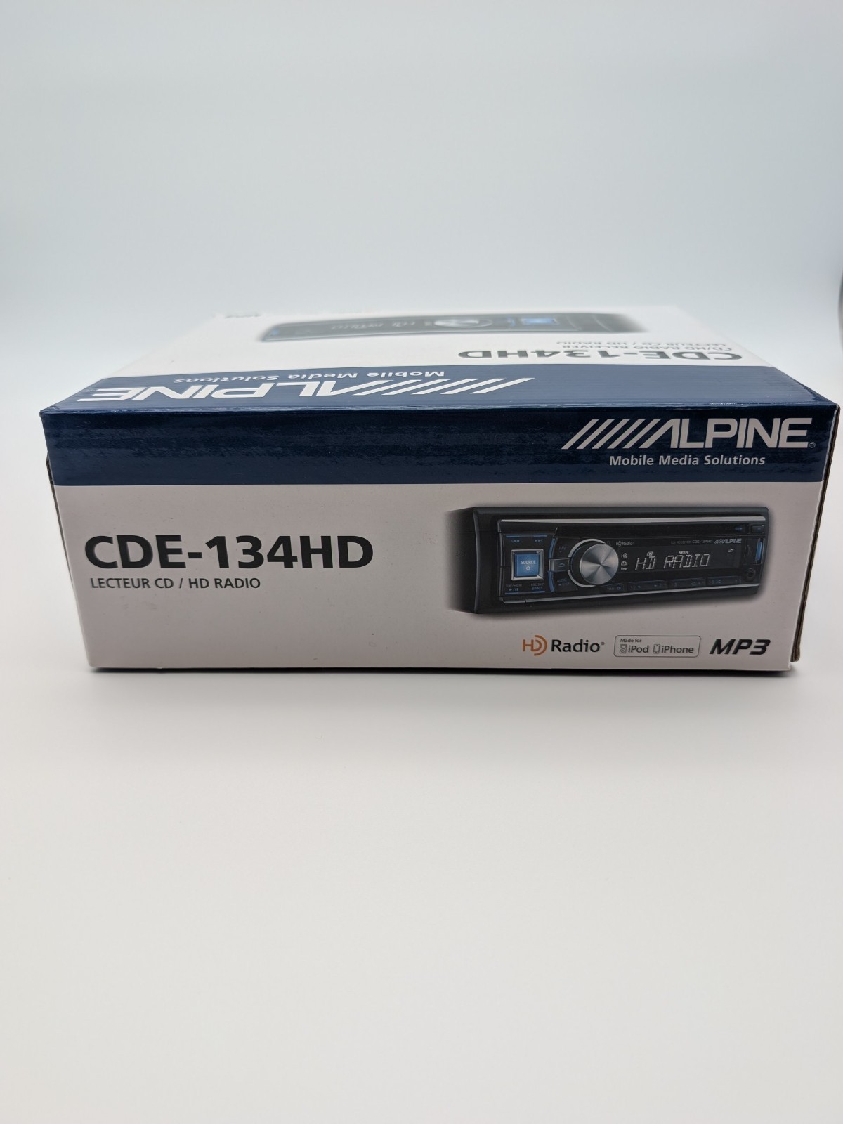 NOS Alpine CDE-134HD CD/HD Radio CD PLAYER Receiver USB: IPHONE/IPOD/MP3