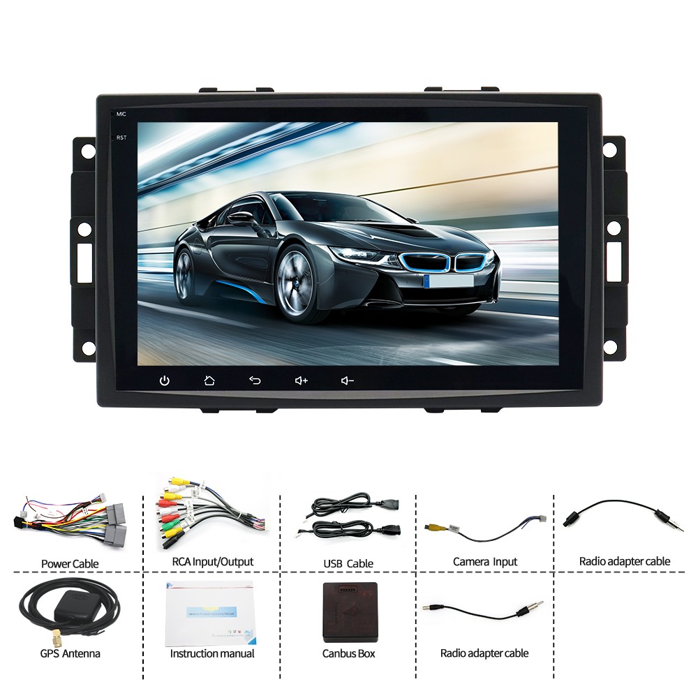 8in Android 14 Car Multimedia Player HD BT WIFI Fit For 2005-2007 Dodge Charger