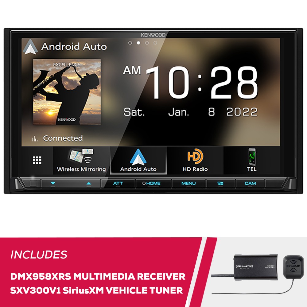Kenwood eXcelon DMX958XR 6.8 Inch Digital Multimedia and SiriusXM Tuner